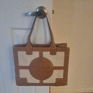 Tory Burch Tan and Cream Tote Bag